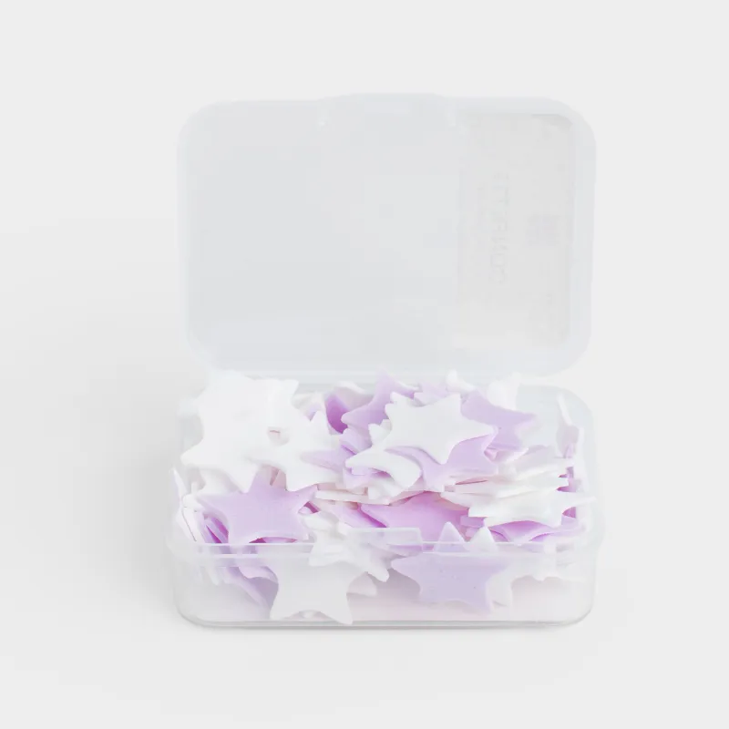 Мыло-конфетти, 2 см, 80 шт, фиолетовое/белое, Кокос/Виноград, Звезда, Confetti, image-1