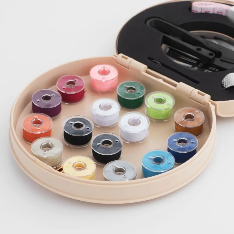 Тігін және қолөнер жиынтығы, 13х10 см, 21 пр, корпуста, полиуретан/металл, Бежевый, жіп, image-1