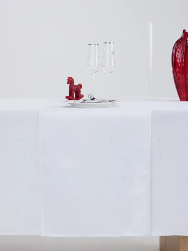 Үстел төсеніші, 40х160 см, жаккард, полиэстер, ашық сұр, Күміс жұлдыздар, Starlight, image-2