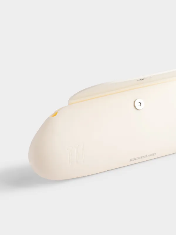 Косметикалық щеткаларға арналған қорап, 23х8 см, жолға арналған, силикон, сарғылт-қоңыр, Travel color, image-3