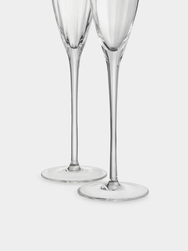 Бокал для шампанского, 180 мл, 2 шт, стекло, с золотистым кантом, Charm R gold, image-3