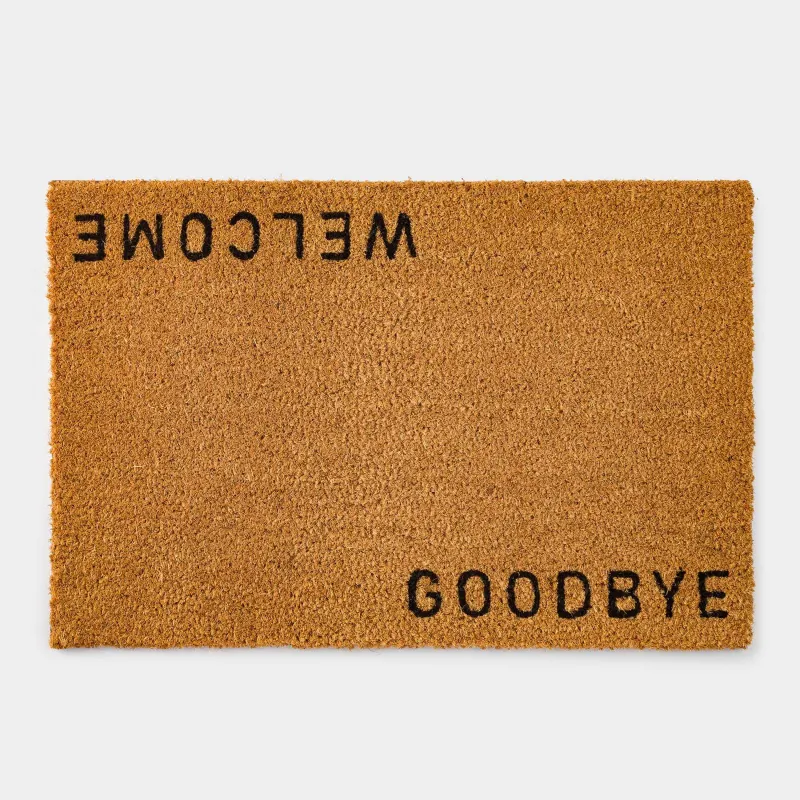 Кілемше, 40х60 см, кокос/ПВХ, қоңыр, Қош келдіңіз/Қош болыңыз, Home deco