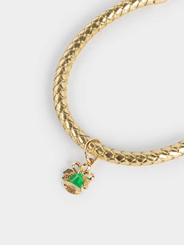 Ошейник для животных, 27/35 см, декоративный, полиуретан/металл, золотистый, Golden pet, image-3