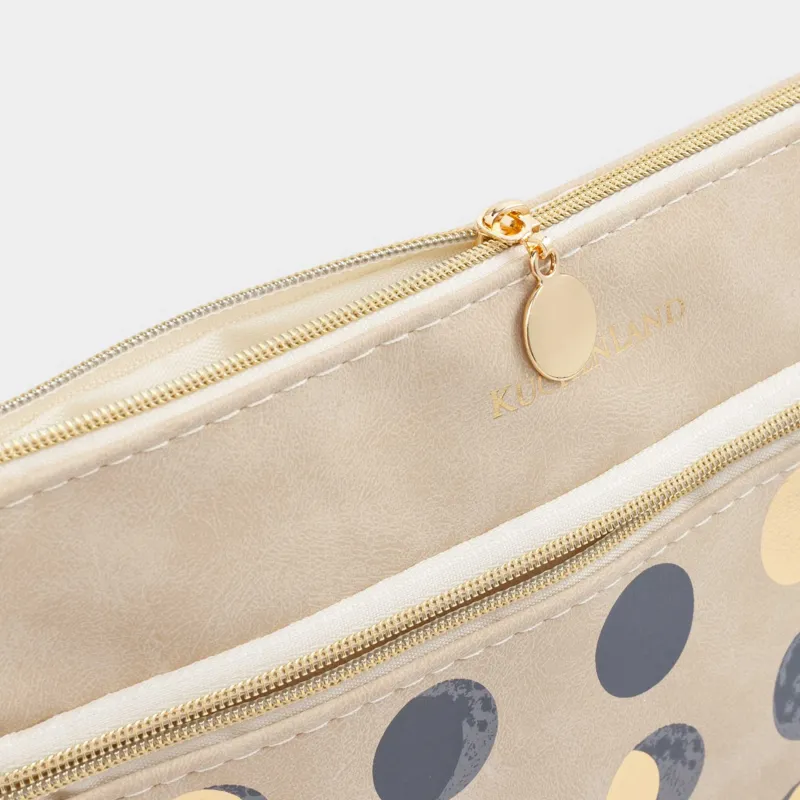 Пенал, 21х14 см, 2 отд, полиуретан, пудровый, Луна, Eclipse, image-1