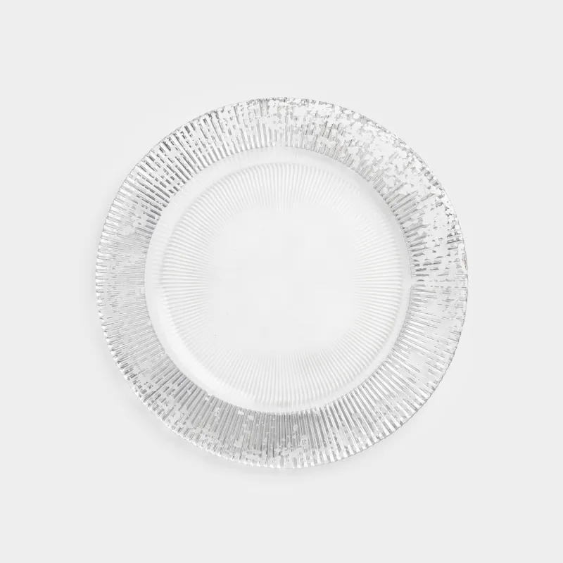 Қойылмалы тәрелке, 33 см, шыны Р, күміс жылтыры бар, Ribby