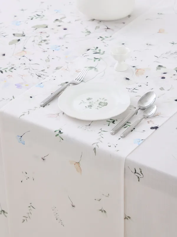 Үстел төсеніші, 40х160 см, полиэстер, сүт түстес, Көктемгі гүлдер, Flowery, image-4