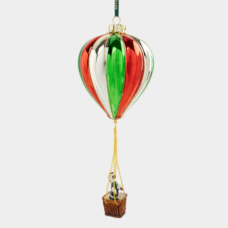 Шырша ойыншығы, 25 см, шыны, қызыл және жасыл, Шар ішіндегі жылқы, Figure christmas