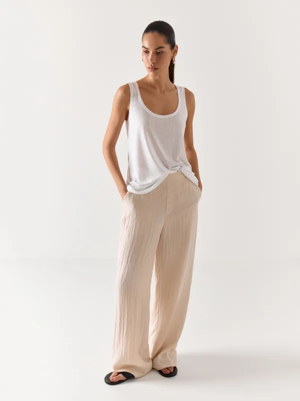 Әйелдер шалбары, өлшемі L, вискоза/полиэстер, сүт түстес, Giselle, image-7