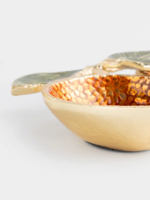 Менажница, 20x21 см, 2 отд, металл, оранжево-золотистая, Апельсины на ветке, Fantastic R, image-3