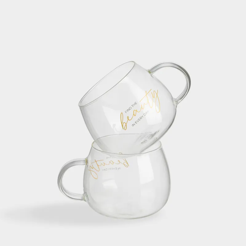 Саптыаяқ, 380 мл, 2 дана, шыны Б, Find the beauty, Scroll