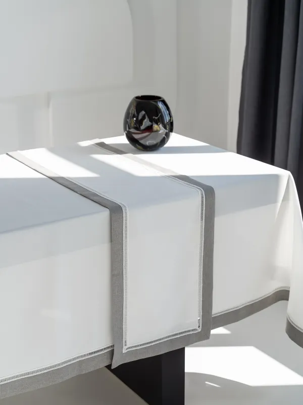 Үстел төсеніші, 40х160 см, полиэстер, ақ-сұр, Milky way, image-8