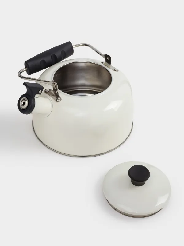 Чайник, 2,7 л, со свистком, сталь, молочный, Nostalgia, image-8