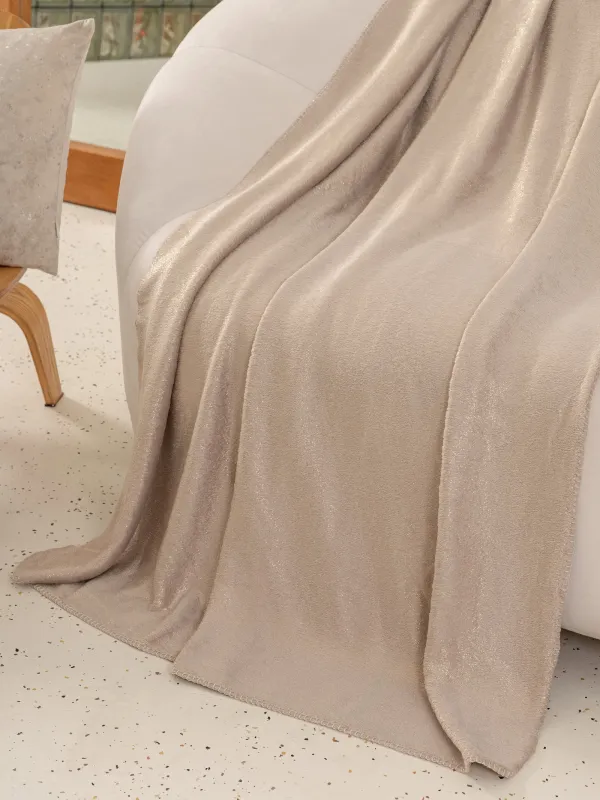 Жамылғы, 130х170 см, фланель/люрекс, қара-сұр, Flannel, image-2