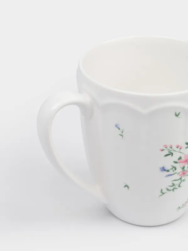 Саптыаяқ, 380 мл, 2 дана, фарфор N, ақ, Нәзік гүлдер, El floria, image-3