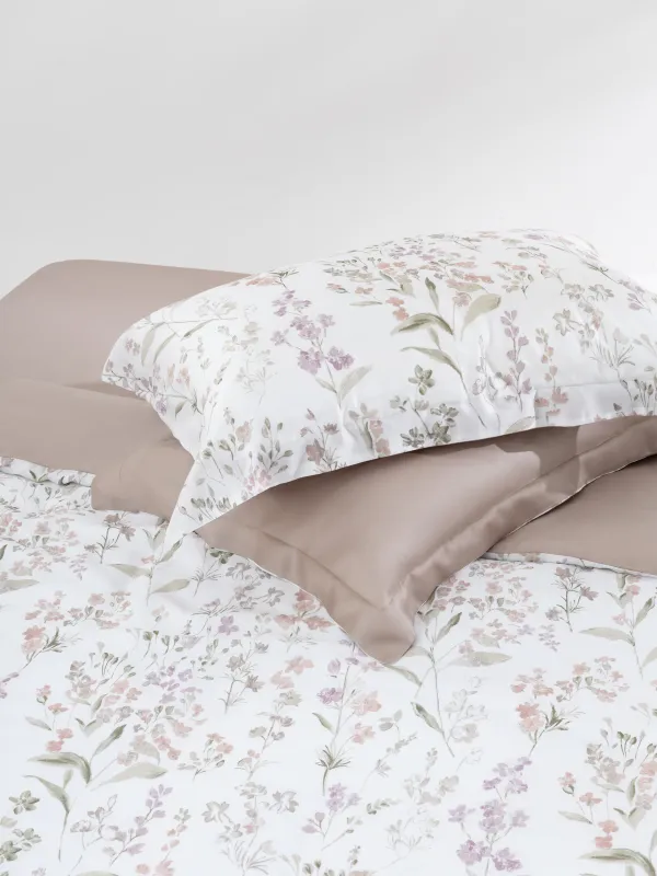 Төсек жиынтығы, Еуро, tencel 300 ТС, сүтті сарғылт-қоңыр, Бұтақтар, Tencel, image-6