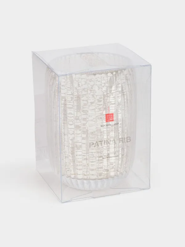 Жуынатын бөлмеге арналған стақан, 10 см, шыны, алтын, Patina rib, image-4