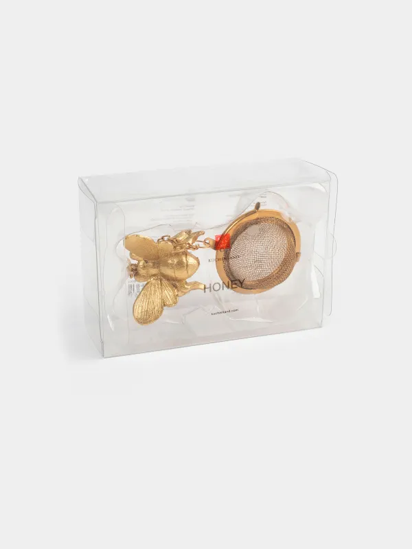 Сито для заваривания чая, 5 см, полирезин/металл, золотистое, Пчела, Honey, image-6