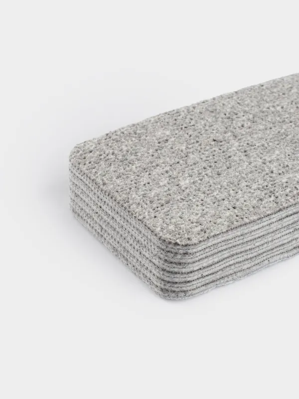 Тазалауға арналған губка-майлық, көпқабатты, 12х7 см, микрофибра, сұр, Clean, image-3