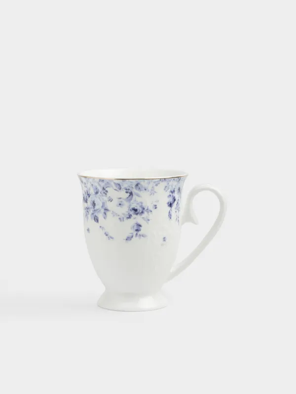 Саптыаяқ, 330 мл, фарфор F, ақ, алтын жиегі бар, Гжель гүлдері, Tradition Easter, image-0