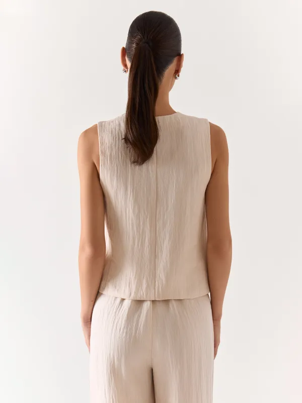 Әйелдер кеудешесі, өлшемі M, бауы бар, вискоза/полиэстер, сүт түстес, Giselle, image-6