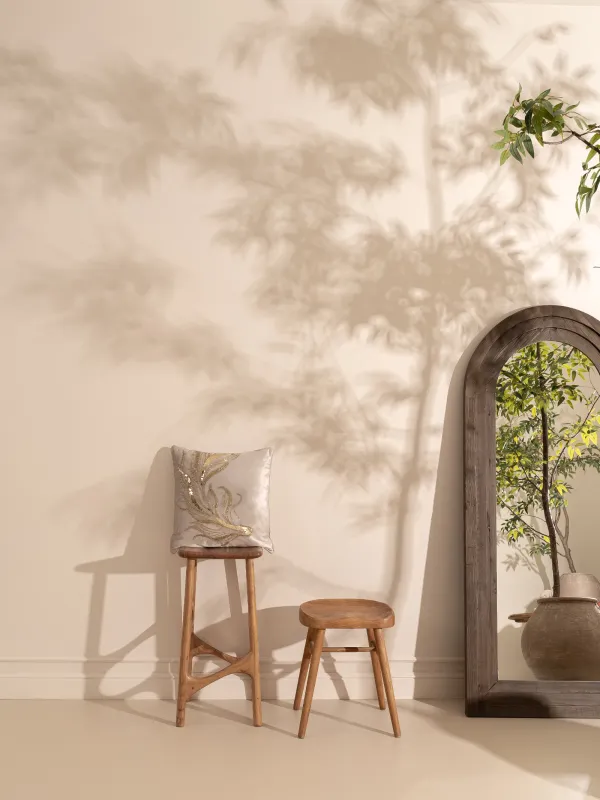 Подушка декоративная, 50х50 см, вельвет/бисер, бежевая, Рыбки, Goldfish, image-7