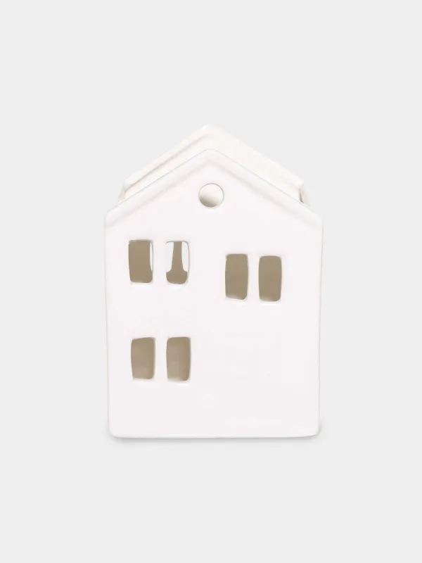 Ас үй керек-жарақтарын қоятын тұғырық, 15 см, керамика, ақ, Үй, House shape, image-0