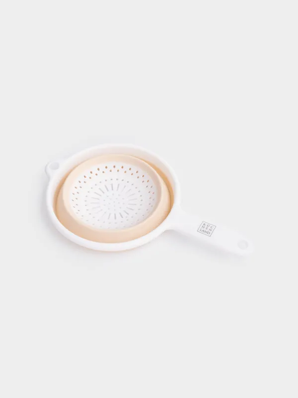 Дуршлаг, 33 см, жиналмалы, тұтқасы бар, пластик/резеңке, сұр-сарғылт қоңыр, Foldaway, image-5