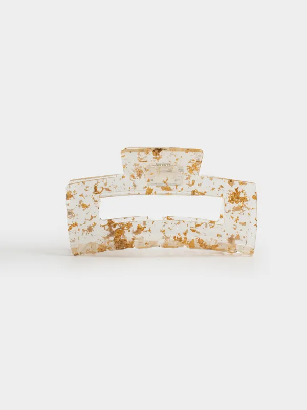 Шаш қыстырғыш, 10 см, пластик/металл, алтын түстес, Шашқа арналған краб, Glam, image-2