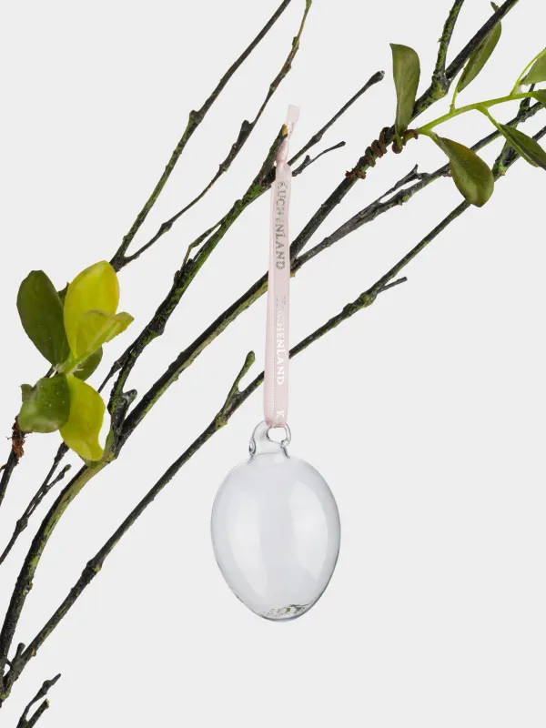 Подвеска декоративная, 3х4 см, стекло, сиреневая, Flora Easter, image-2