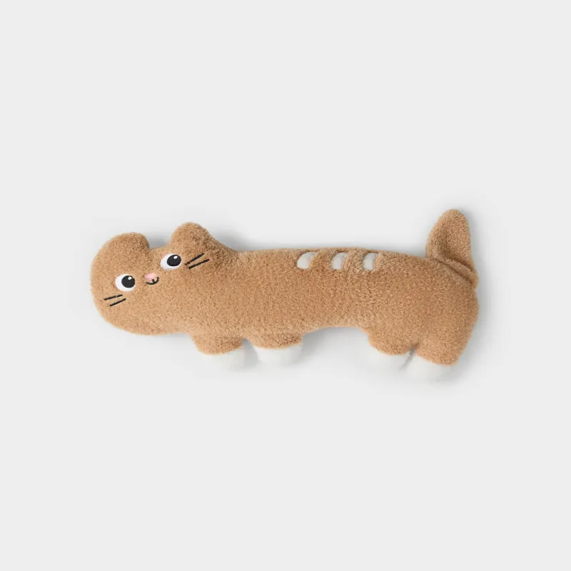 Подушка декоративная, 50х28 см, полиэстер, бежевая, Кот, Cat, image-1