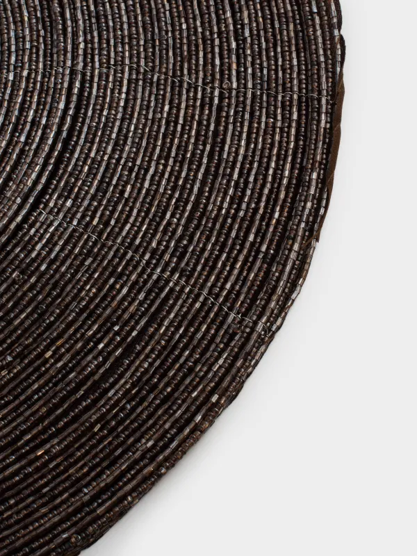 Аспаптарға арналған майлық, 36 см, моншақтар, дөңгелек, қоңыр, Shiny beads, image-2