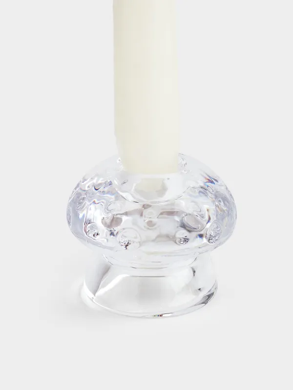 Подсвечник, 6x5 см, для тонкой свечи, стекло, Гриб, Clear, image-4