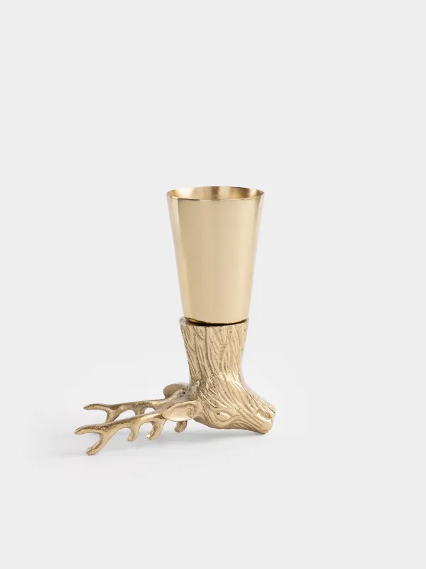 Араққа арналған рюмка, 150 мл, металл, алтын, Бұғы, Arctic deer, image-0