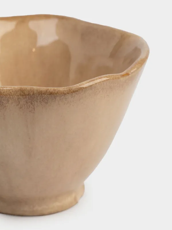 Саптыаяқ, 350 мл, фарфор Р, қоңыр, Жиегі тегіс емес, Crumple color, image-3