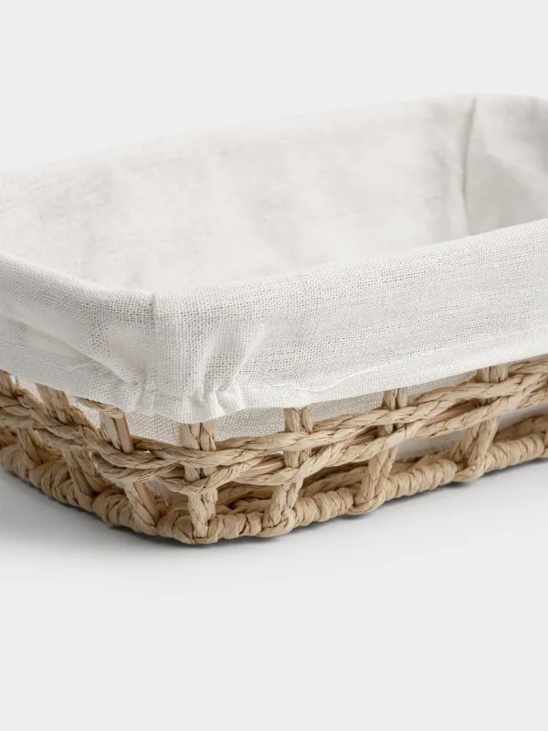 Корзина для хранения, 25х16x8 см, плетеная, целлюлоза/хлопок, прямоугольная, Braided, image-2