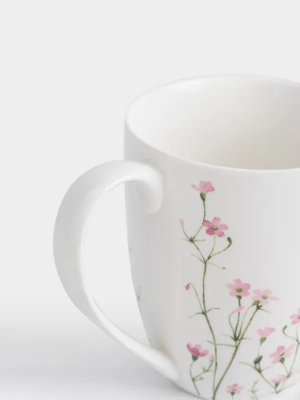 Кружка, 320 мл, фарфор N, белая, Полевые цветы, Meadow, image-3