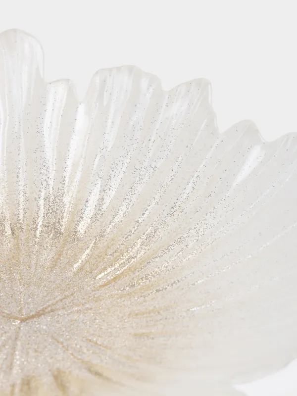 Жеміс вазасы, 21х11 см, аяқты, шыны Р, сүт түстес/шампан, Verge, image-2