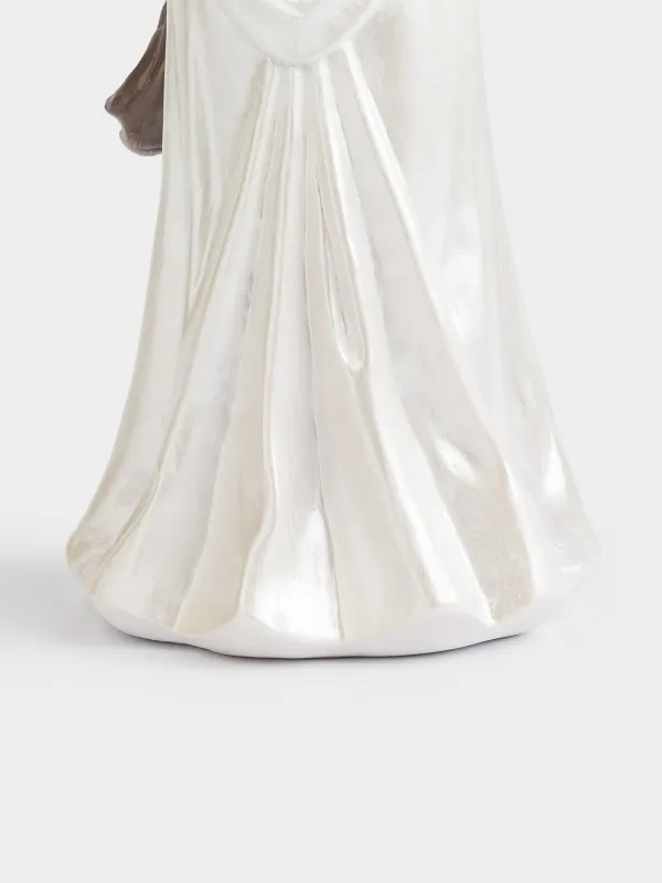 Статуэтка, 25 см, полирезин, Лошадь в платье и шляпе, Silver age, image-4