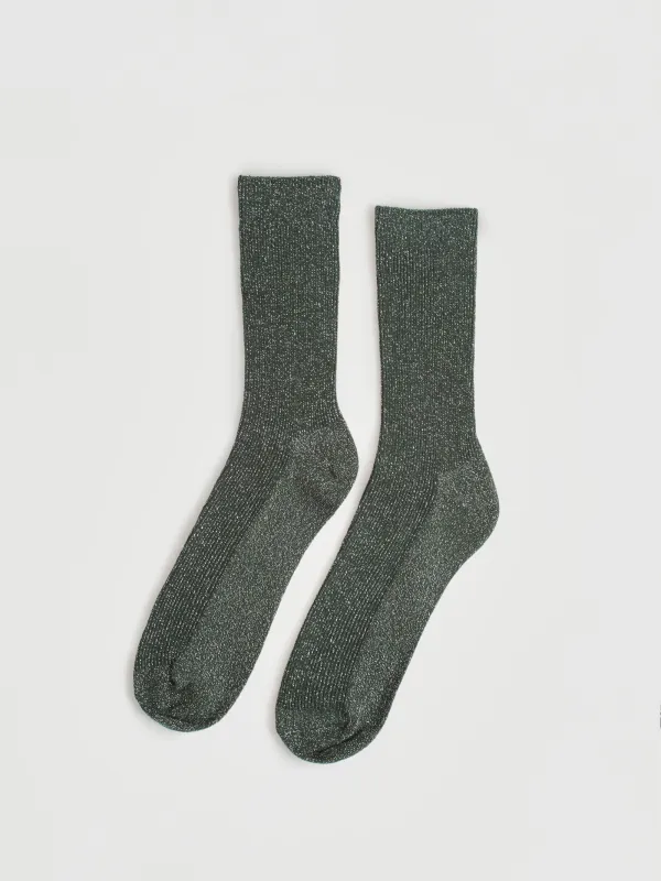 Әйелдер шұлықтары, өлшемі 35-38, мақта/полиэстер/люрекс, жасыл, Rubchik, image-0