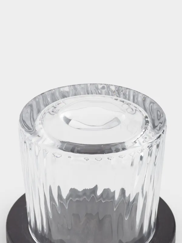 Стакан для виски, 10 см, 280 мл, на подставке, стекло Р/бамбук, Ribby, image-2