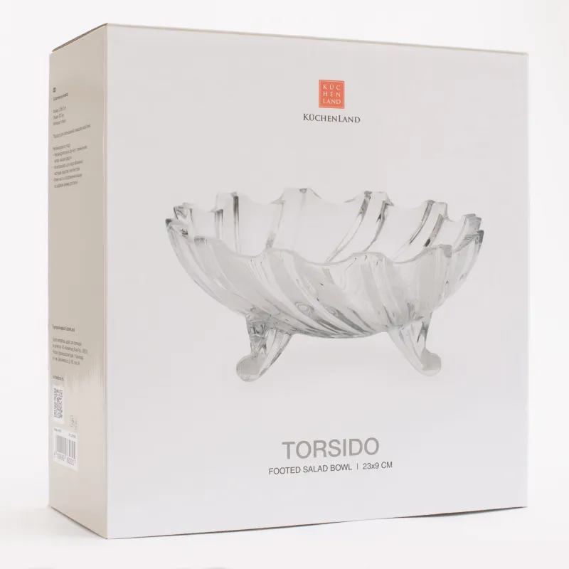 Аяқтағы салат ыдысы, 23х9 см, 830 мл, шыны Р, Торсидо, image-6