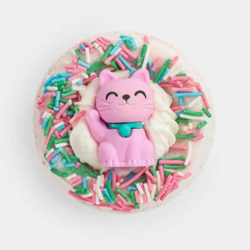 Ваннаға арналған бомба, 130 гр, ойыншықпен, сүт түстес, Сүтті шоколад, Мысық, Cat