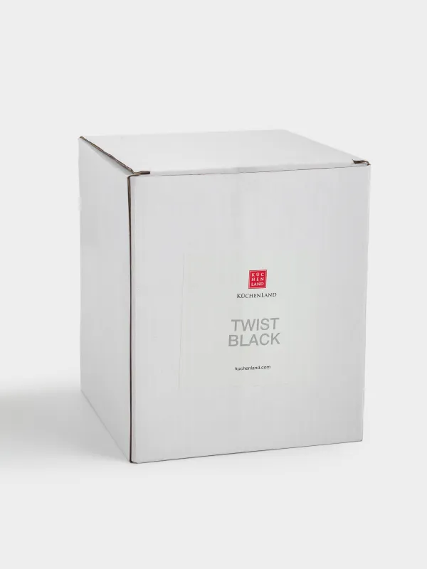 Сәндік шам, 20 см, тұтқасы бар, металл/пластик, қара-алтын түсті, Тор, Twist black, image-2