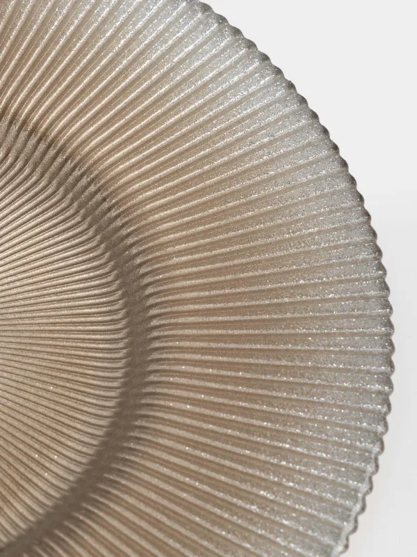 Түскі ас тәрелкесі, 28 см, шыны Р, алтын түстес, Ribby color, image-3