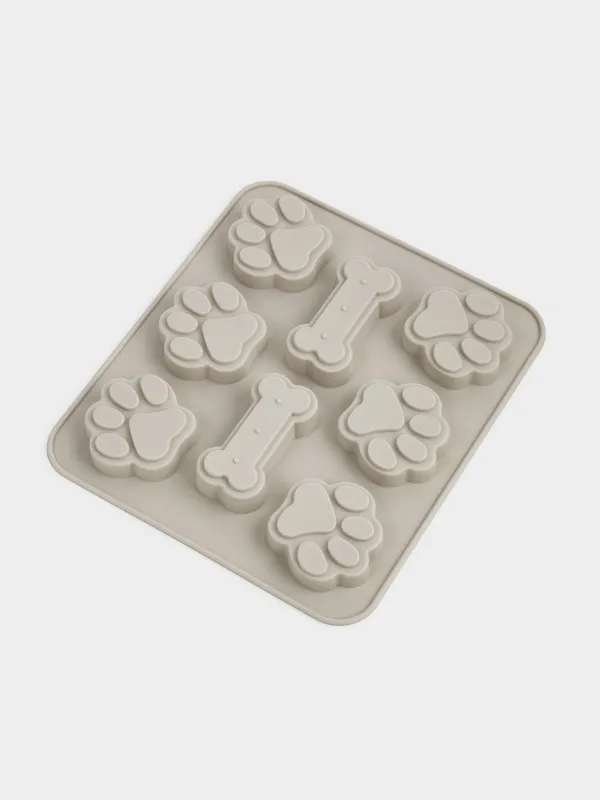 Форма для снеков для животных, 18х16 см, силикон, серая, Favorite pet, image-1
