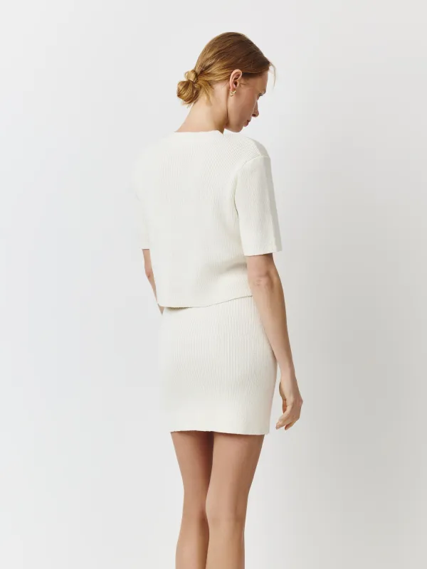 Әйелдер кардиганы, өлшемі L, қысқа жеңді, мақта К, сүт түстес, Amapola, image-3