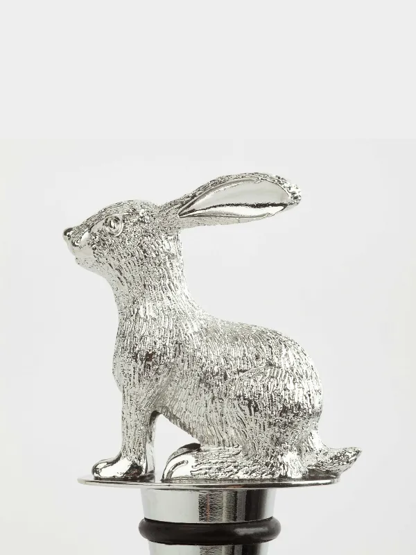 Шарап бөтелкесінің тығыны, 11 см, металл, Қоян, Rabbit, image-1