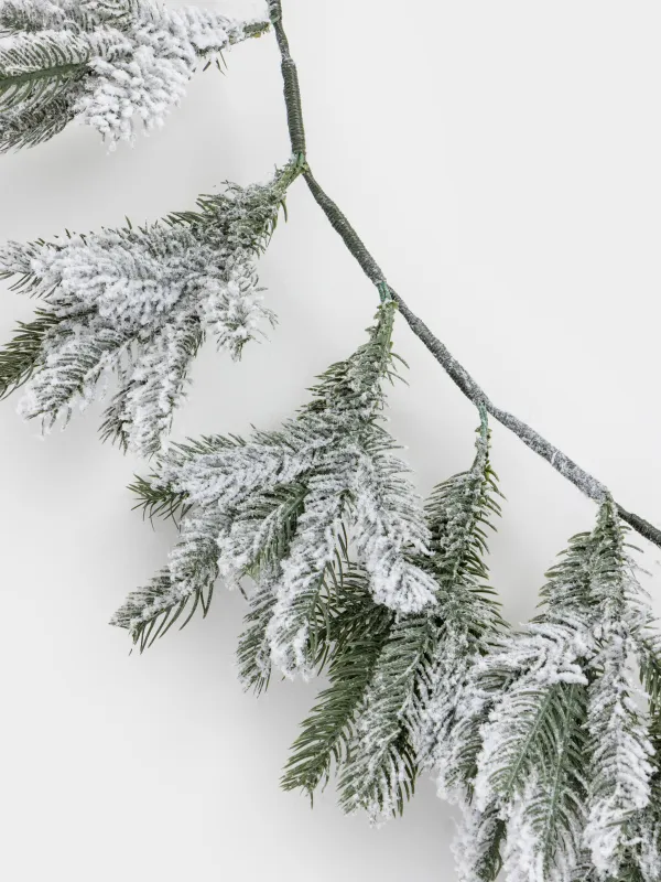 Сәндік бұтақ-гирлянд, 2,7 м, пластик, Қар басқан шырша, Snowy decor, image-2