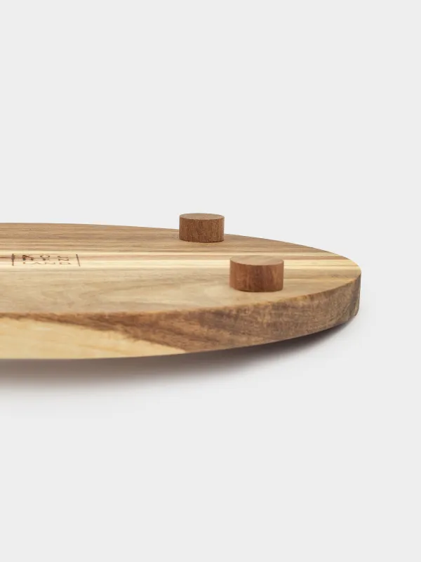 Блюдо сервировочное, 25х18 см, на ножках, дерево/полирезин, овальное, Елка, Noble tree, image-5