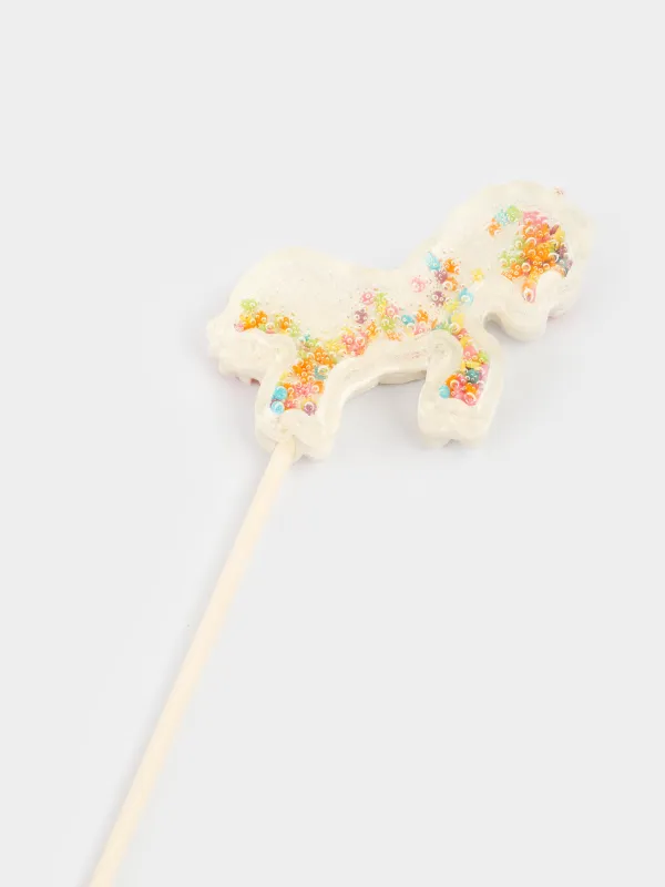 Мұз кәмпит, 30 гр, сылдырмақ, таяқшада, изомальт, ақ, Жылқы, Sweet life, image-3